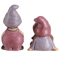 Artikel Gnome Spring Dreng Pige Par Lilla Pink H10/14cm 2 stk