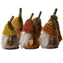 Artikel Gnome-figursæt med strikket hue og agern, 10 cm, 6 dele