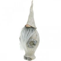 Artikel Dekorativ nisse med skæg og krans Julenisse 14x×12×36cm