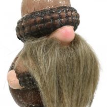 Gnome keramiske kegler og agern dekorative stik 8 / 8,5 cm 4 stk