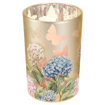 Artikel Glasfyrfadsstage med blomstermotiv til harmoniske øjeblikke, 18 cm