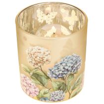 Artikel Dekorativ glaslanterne med blomsterdesign til stilfulde boligtilbehør, 8 cm, 4 stk.