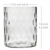 Lanterneglas, blomstervase, glasvase rund Ø11,5cm H13,5cm