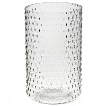 Blomstervase, glasvase, stearinlysglas, glaslanterne Ø11,5cm H18,5cm