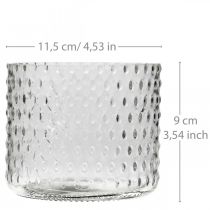 Artikel Lanterneglas, fyrfadsstageglas, lysglas Ø11,5cm H9,5cm