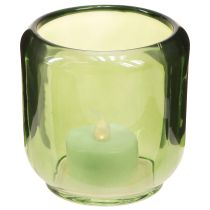 Artikel Lanterne Glas Fyrfadsstage Retro Grøn 8cm 6 Stk