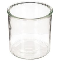 Artikel Glasfyrfadsstage, rund, klart glas, alsidig, 12 cm, 2 stk.
