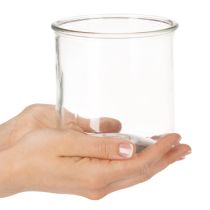Artikel Glasfyrfadsstage, rund, klart glas, alsidig, 12 cm, 2 stk.