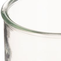 Artikel Glasfyrfadsstage, rund, klart glas, alsidig, 12 cm, 2 stk.