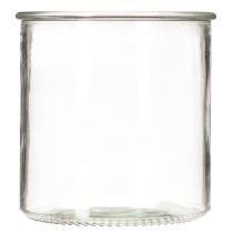 Artikel Glasfyrfadsstage, rund, klart glas, alsidig, 12 cm, 2 stk.