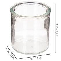 Artikel Rund glasvotivlysholder, klart glas, 8 cm, 3 stk.
