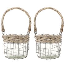 Artikel Lanterne hængende dekoration metal glas pil Ø13cm H12cm 2stk