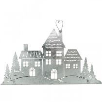 Artikel Julepynt huse, fyrfadsstage metal L20cm