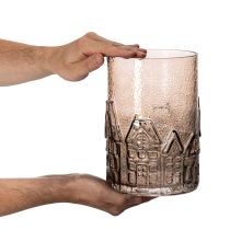 Artikel Glas fyrfadsstagehuse til borddekoration 23 cm