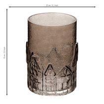 Artikel Glas fyrfadsstagehuse til borddekoration 23 cm