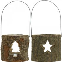 Artikel Fyrfadsstage til ophæng Fyrfadsstage træ 7,5cm 2stk