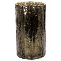 Artikel Glas fyrfadsstage med hjortehoved og trærelieffer, vinterdekoration, 26 cm