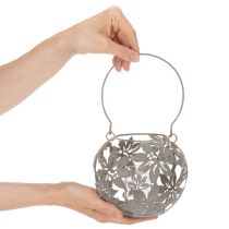 Artikel Metal Windlight Hængende Dekoration Lanterne Grå Ø14cm H13cm