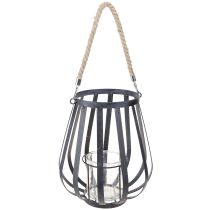 Artikel Lanterne metal lanterne med glas antracit Ø23cm H27cm