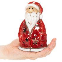 Artikel Julemandens dekorative figur som fyrfadsstage med stjerner, borddekoration, 15 cm
