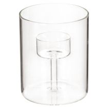 Artikel Glaslanterne med hævet fyrfadsstage 11 cm