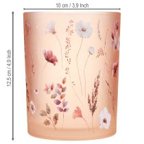 Artikel Dekorativ glaslanterne med blomstermotiv til stilfulde boligtilbehør, 12,5 cm, 2 stk.