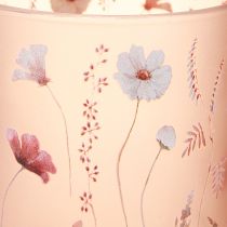 Artikel Dekorativ glaslanterne med blomstermotiv til stilfulde boligtilbehør, 12,5 cm, 2 stk.