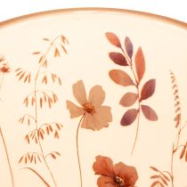 Artikel Glasfyrfadsstage med blomstermotiv til hyggelige stunder i hjemmet, 18 cm