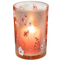 Artikel Glasfyrfadsstage med blomstermotiv til hyggelige stunder i hjemmet, 18 cm