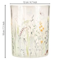 Artikel Dekorativ glaslanterne med sommerfuglemotiv til stilfulde boligtilbehør, 18 cm, 2 stk.