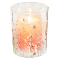 Artikel Dekorativ glaslanterne med sommerfuglemotiv til stilfulde boligtilbehør, 18 cm, 2 stk.