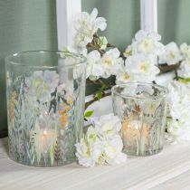 Artikel Dekorativ glaslanterne med sommerfuglemotiv til stilfulde boligtilbehør, 18 cm, 2 stk.