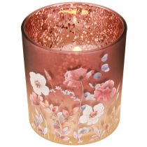 Artikel Elegant lysestage med blomstermotiver til stemningsfuld rumindretning, 8 cm, 4 stk.