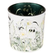 Artikel Dekorativ glaslanterne med bladdesign til stilfulde boligtilbehør, 8 cm, 4 stk.