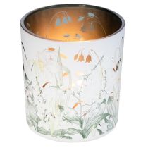 Artikel Dekorativ glaslanterne med bladdesign til stilfulde boligtilbehør, 8 cm, 4 stk.