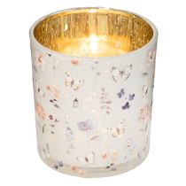 Artikel Dekorativ glaslanterne med sommerfugledesign til stilfulde boligtilbehør, 8 cm, 4 stk.