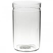 Blomstervase, glascylinder, glasvase rund Ø10cm H16,5cm