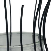 Artikel Lanterne glas metal dekorativ sort bæger Ø17cm H27cm