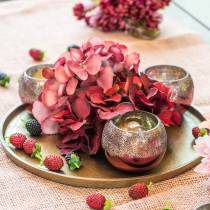 Artikel Lanterne glas pink Ø8,5cm H6,5cm 4 stk