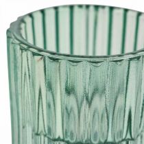 Artikel Lanterne glas ribbet fyrfadsstage Ø5,5cm H6cm 4stk