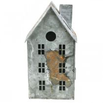 Artikel Lanternehus metal shabby chic vasket hvid, rust H20cm