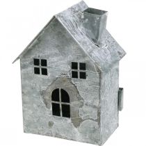Artikel Lanternehusmetal, shabby chic, juledekoration, hvidvasket, antik look H14,5cm