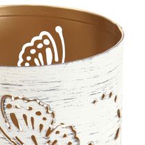 Artikel Lanterne metal hvidguld sommerfugl Ø9cm H10cm 4 stk