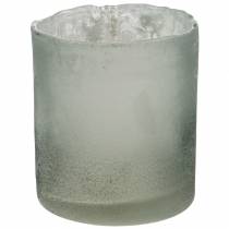 Artikel Glas lanterne grå frostet Ø8,5cm H9,5cm