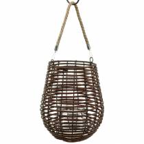 Artikel Dekorativ lanterne, lysdekoration med hank, lanterne i kurv Ø23cm H27cm