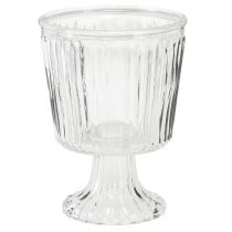 Artikel Lanterne glas kop riflet glas dekoration Ø11,5cm H15cm