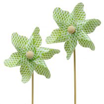 Vindmølle Mini Grøn-Hvid Ø9cm 12p