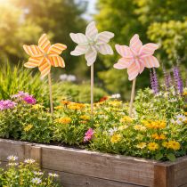 Artikel Vindmøllehavepæl, flot dekoration til terrasse, have og altan, 47 cm, 3 stk.