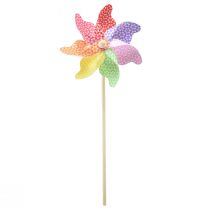 Artikel Pinwheel dekorative vindmøller naturfarvet Ø20,5cm H55cm