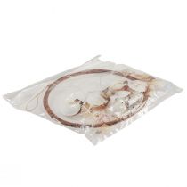 Artikel Vindklokke med skaller dekorativ ring naturligt træ Ø20cm H66cm